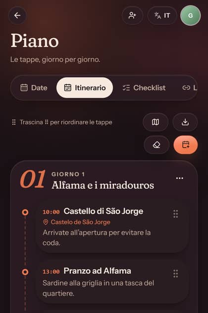 Organizzate l'itinerario